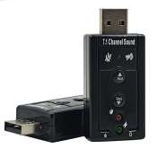 USB Sound Card 7.1 External Audio Adapter for PC