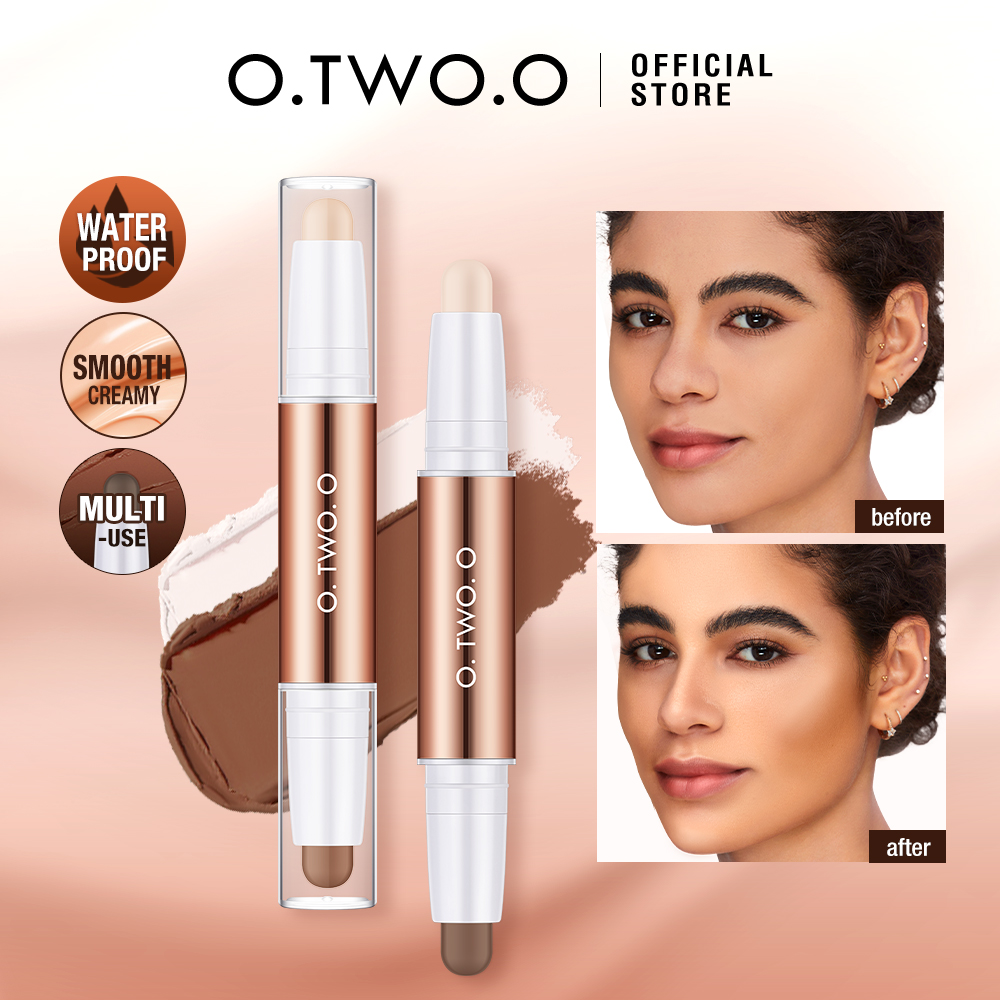 Discount on O.TWO.O  shoes - SKU: O.TWO.O Contour Stick Double Head Contour Pen Waterproof Matte Finish Highlighters Shadow Contouring
