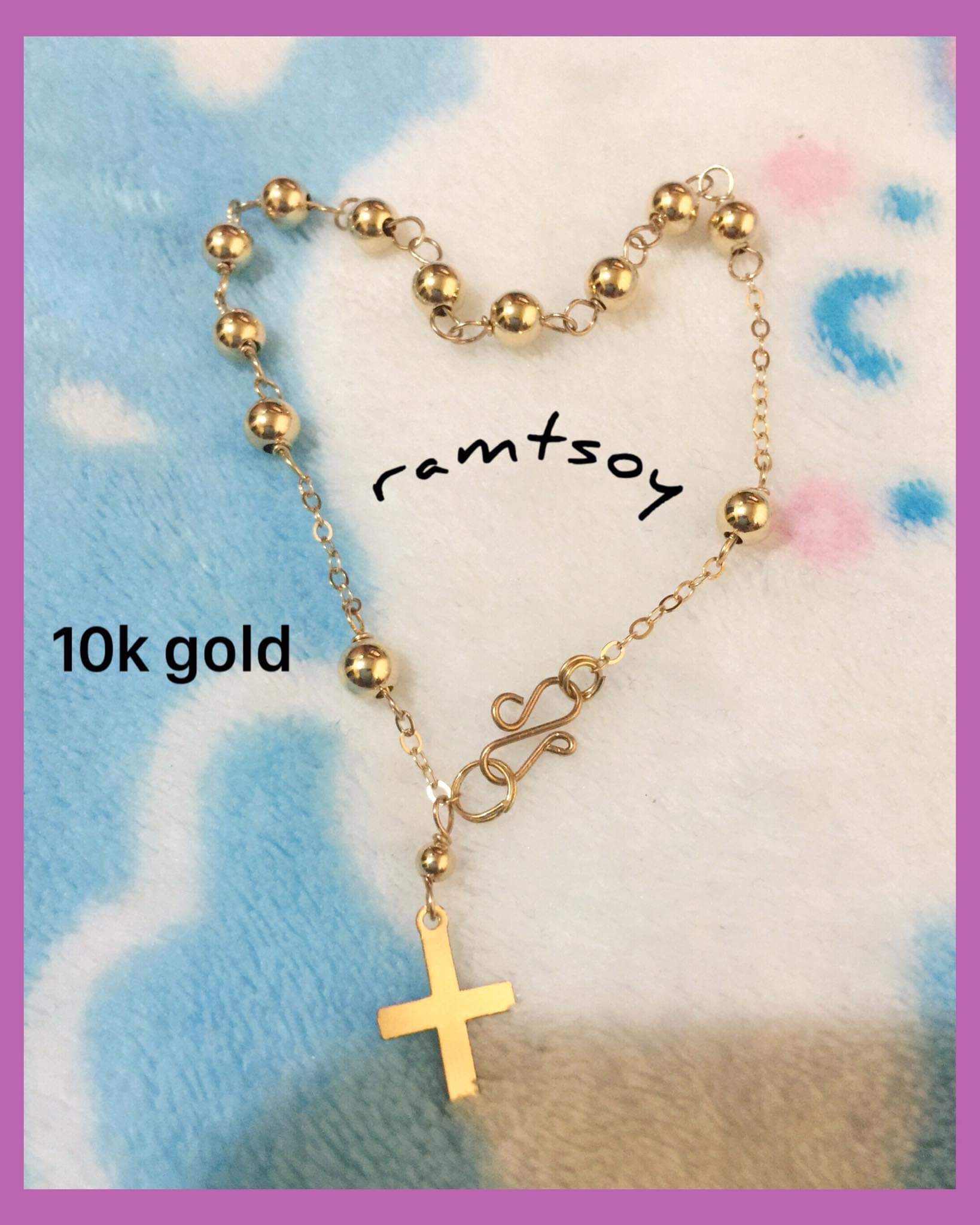 OOKWE Adjustable Elastic Rope Chain Rosary Bracelet with for Cross Made of  Pine Beads and Alloy Wristband Jewelry Gift Bring L - Walmart.com