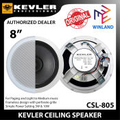 Kevler 8inch Frameless Ceiling Speaker with Tapping 5W & 10W