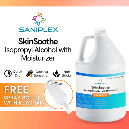 Saniplex Cucumber Melon Rubbing Alcohol with Moisturizer and Quick Dry