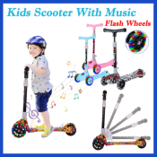 Foldable Kids Scooter with Flashing Tri Wheels - Brand: ScootKidz