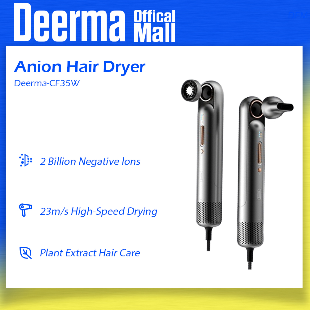 Deerma Hair Dryer CF35W High Speed Negative Ion Care Fast Drying Lightweight Multi-Mode Hair Dryer