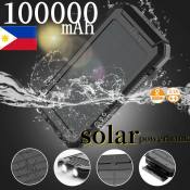 100000mAh Solar Power Bank with Quick Charge and Waterproof