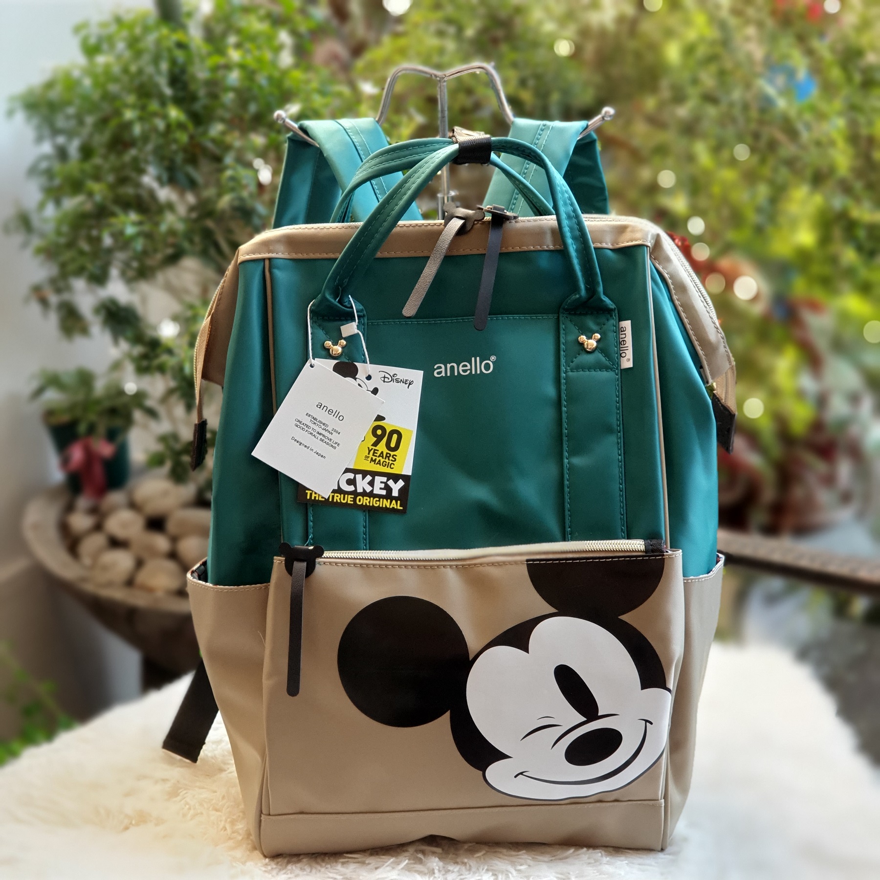 A.N.E.L.L.O Mickey Limited Edition Backpack Green Beige Lazada PH