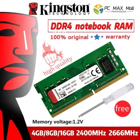 Kingston DDR4 Laptop RAM, 4GB-16GB, 2400-2666
