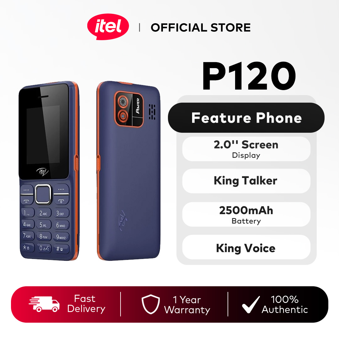 Itel Power120 Cellphone Dual Sim Original (Keypad) 2" Screen KingVioce&Talker 2500mAh 55DaysStandby