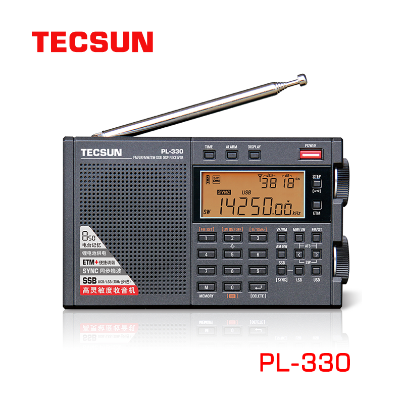 TECSUN PL-380 DSP FM Stereo. MW. SW. LW. World Band PLL Radio Receiver, LCD Display, ETM Function Added - 3