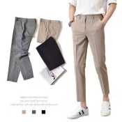 ALVIN# Korean Men's Casual Formal Ankle Cut Trousers