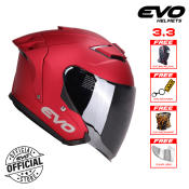 EVO TR-X Half Face Dual Visor Helmet with Clear Lens