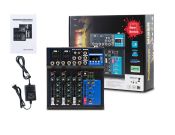 Aibedo F4-USB 4 Channel Audio Mixer with Bluetooth