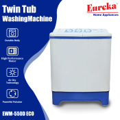 Eureka EWM 550D: Portable Twin Tub Washing Machine with Dryer