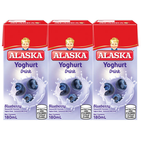 Alaska Yoghurt Blueberry 180ml x 3