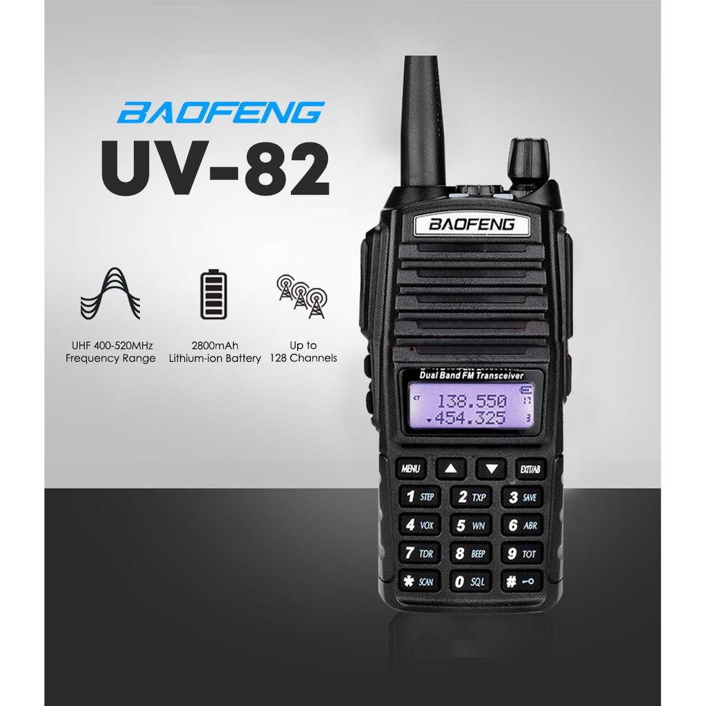 Baofeng UV-82 12W Two Way Radio Walkie Talkie (with earphone）