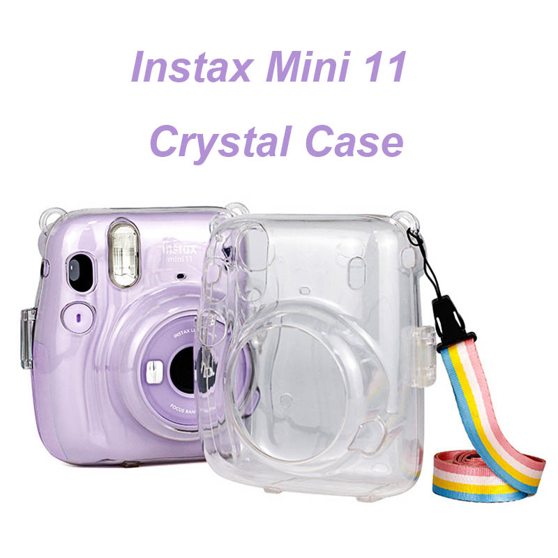 FUNDA INSTAX MINI 11 BLANCO CON GOTAS PURPURA