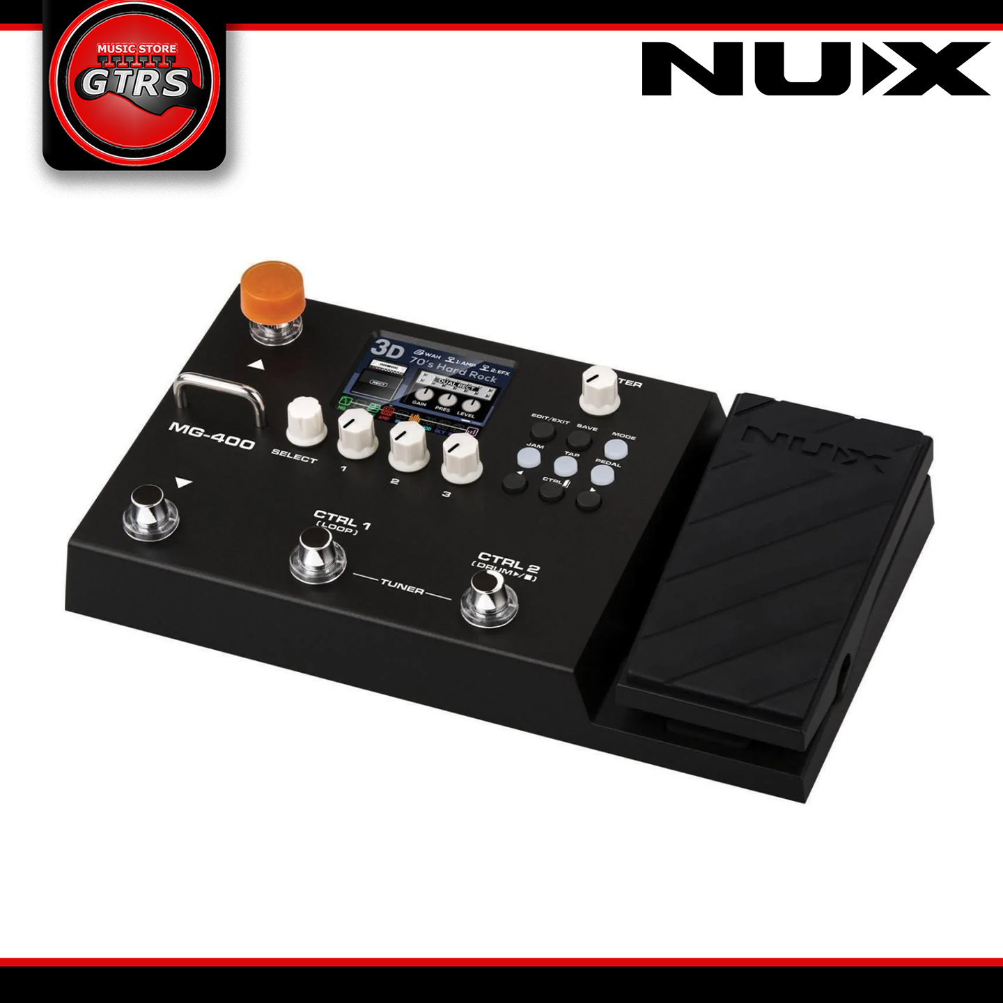 NUX MG-400 Multi-Effects Modeling Guitar and Bass Guitar Pedal 