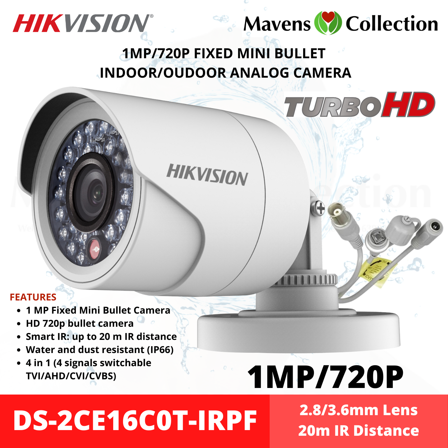 hikvision 1mp bullet camera specification