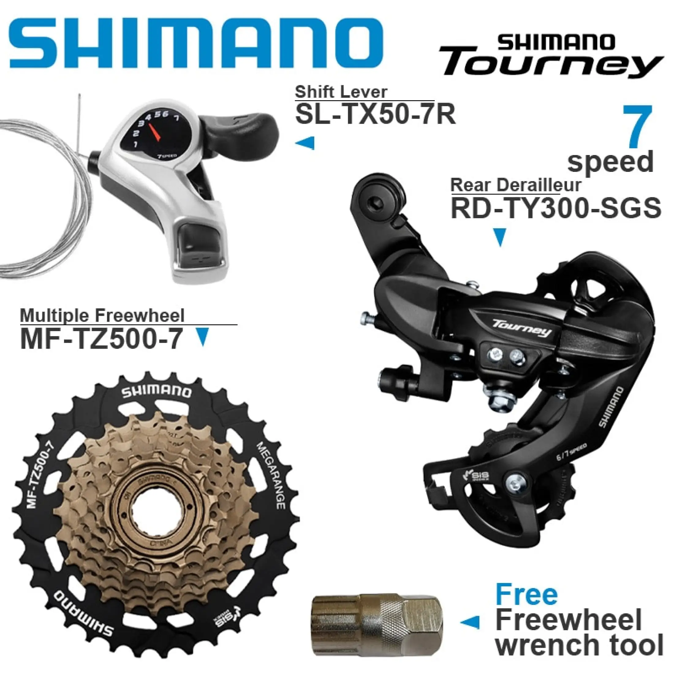 Shimano Tourney 6v 7v Groupset 6 7 Speed Sl Tx50 Shifters Ty300 Rear Derailleur Tz500 Freewheel For Mtb Bike Parts Lazada Ph