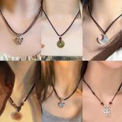 Corinna Chinese Style Moon Necklace - High-end Couple Gift