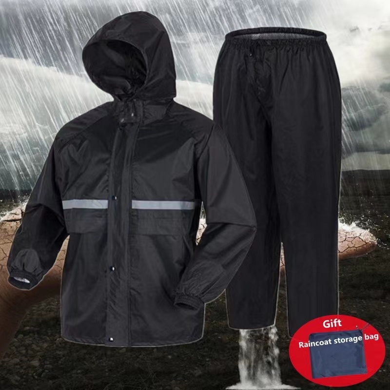 Smilee Reflective Raincoat Set for Adults, Motorcycle Raincoat