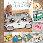 Quick-Drying Cartoon Cat Bathroom Mat by FIIO FASHION (PH)