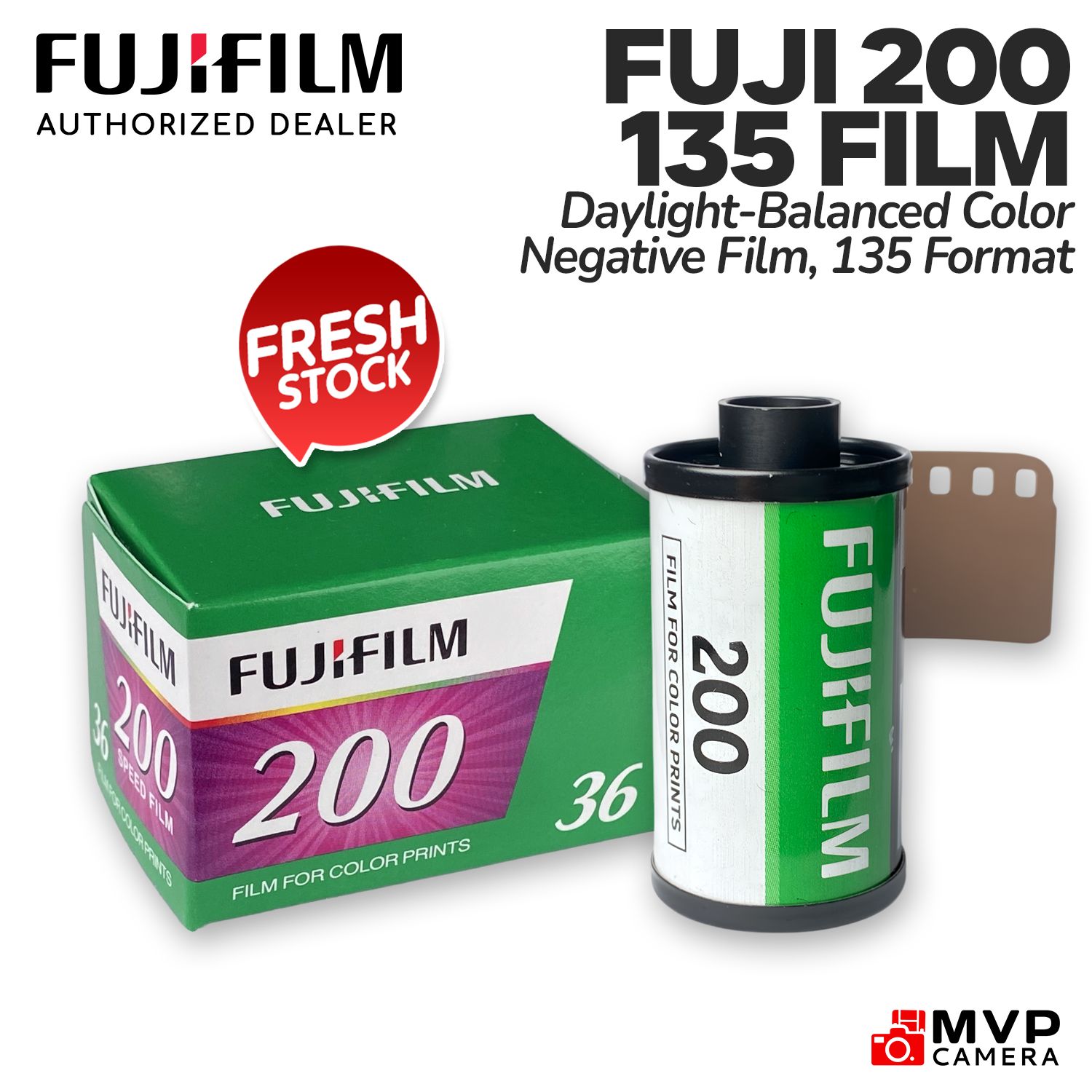 FUJIFILM Fuji Fujicolor 200 C200 35mm 135 Format ISO 200 Colored