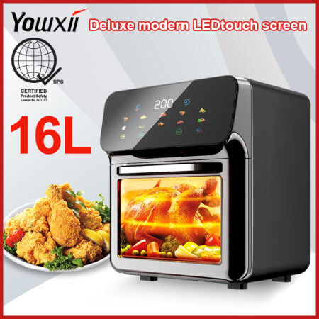 YOWXII Smart LCD Touchscreen Air Fryer - Large Capacity