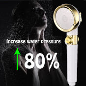 Filtered High Pressure Shower Head with Adjustable Sprayer and Switch