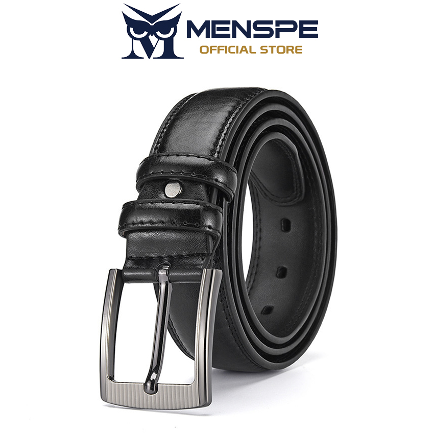MENSPE Belt Fashion Needle Buckle Belts Second-Layer Cowhide Belt Retro Business Belt 120cm Scratch Resistant Belts Leisure Belt Gentlemen Belt for Men ราคา 155 บาท*ส่งฟรี