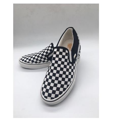 checkered slip on shoes