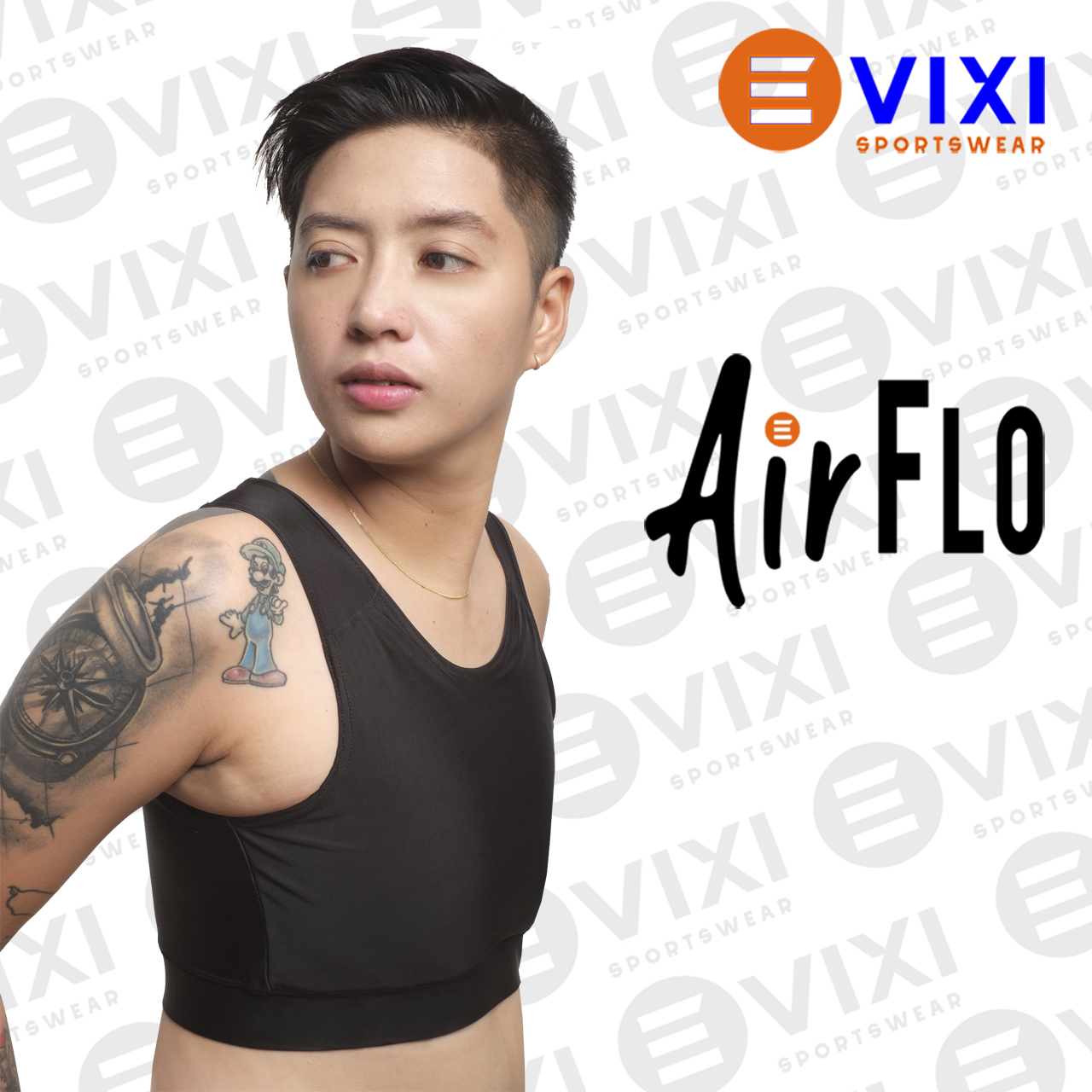 Evixi AIRFLO Binder LESBIAN Chest Binder Compression Support Breathable Support Fabric Tailor-Fit LGBT Design Everyday