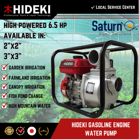 Hideki Gasoline Engine Water Pump 6.5HP - Industrial Duty