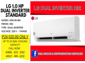 🎉L.G. 1.0 HP Dual Inverter Standard Wall - Type Aircon R32 Ber - Months 2024 🎉