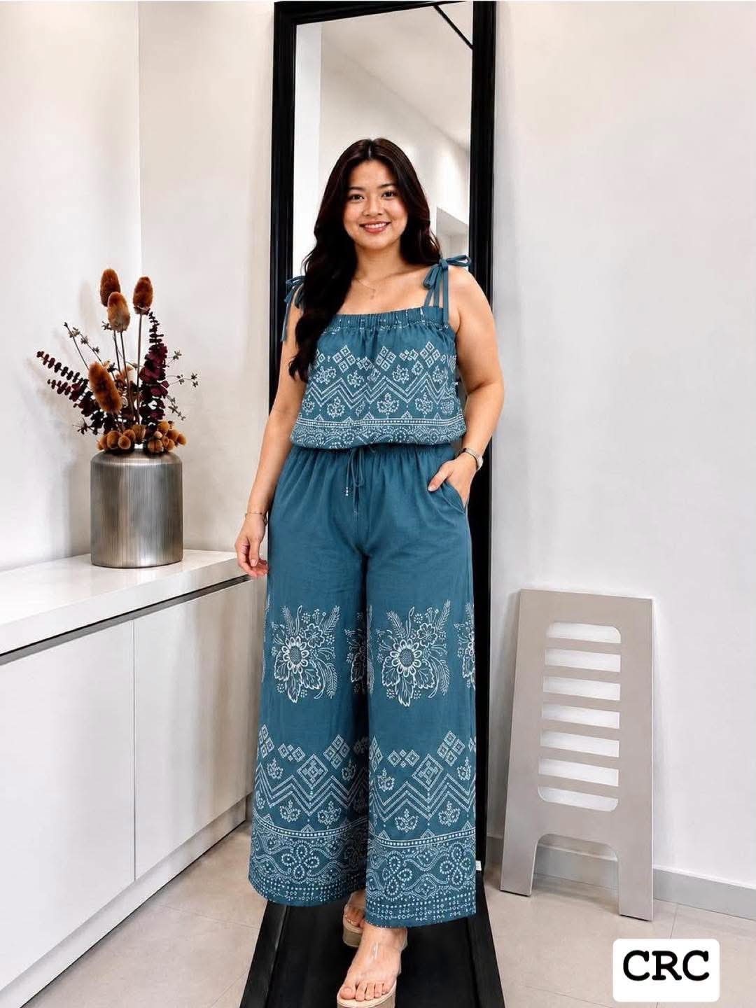 TIE STRAP TERNO CHALLIS BOHO FOR WOMEN