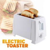 AbbyShi 700W Electric Toaster - White, 2-Slice EU Plug
