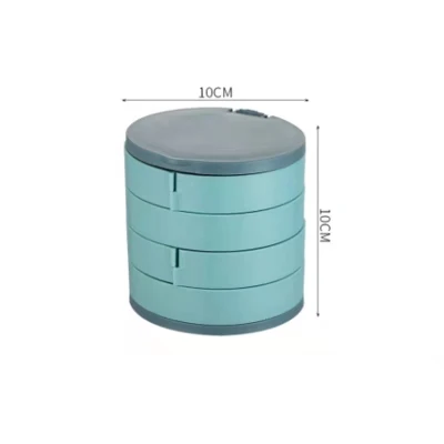 HTF.4-layer rotating jewelry box storage box earring ring multifunctional jewelry storage box (1)