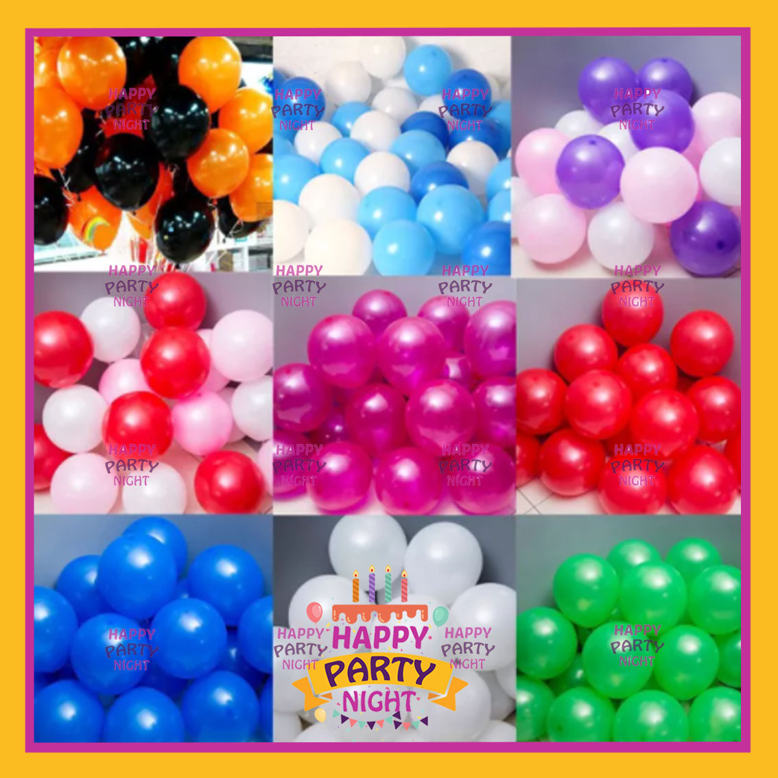 Happy Party Night 25pcs 10inches Metallic Balloon Indoor Balloon Party Decoration Birthd Party Decoration