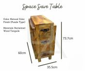 Wooden Foldable Table for Home and Office - 