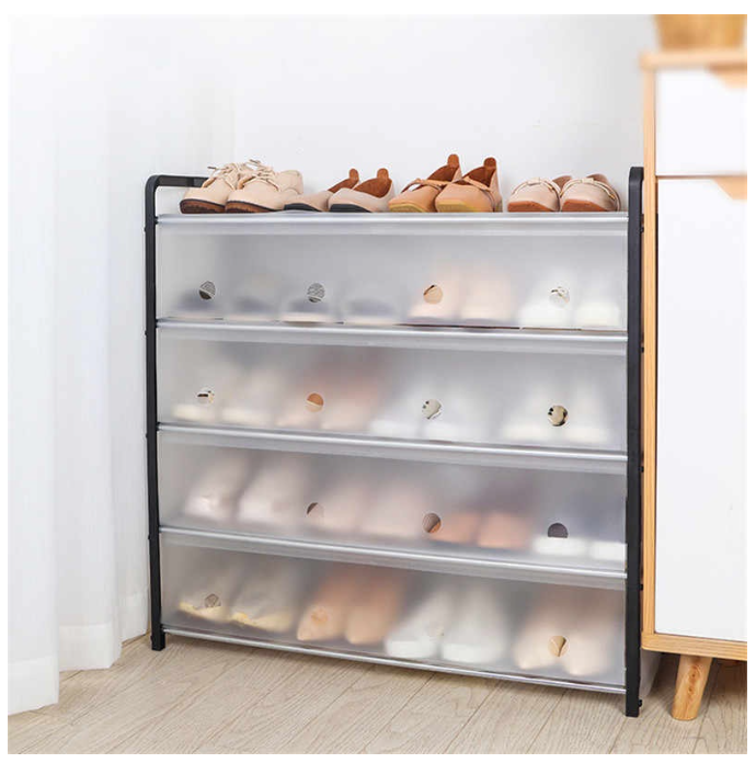 Shoe organizer with cover sale