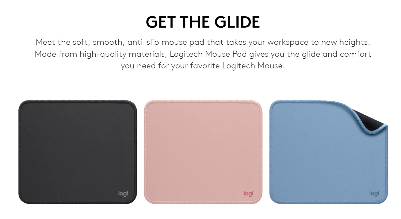Logitech Mouse Pad - Studio Series, Computer Mouse Mat with Anti-Slip  Rubber Base, Easy Gliding, Spill-Resistant Surface, Durable Materials,  Portable