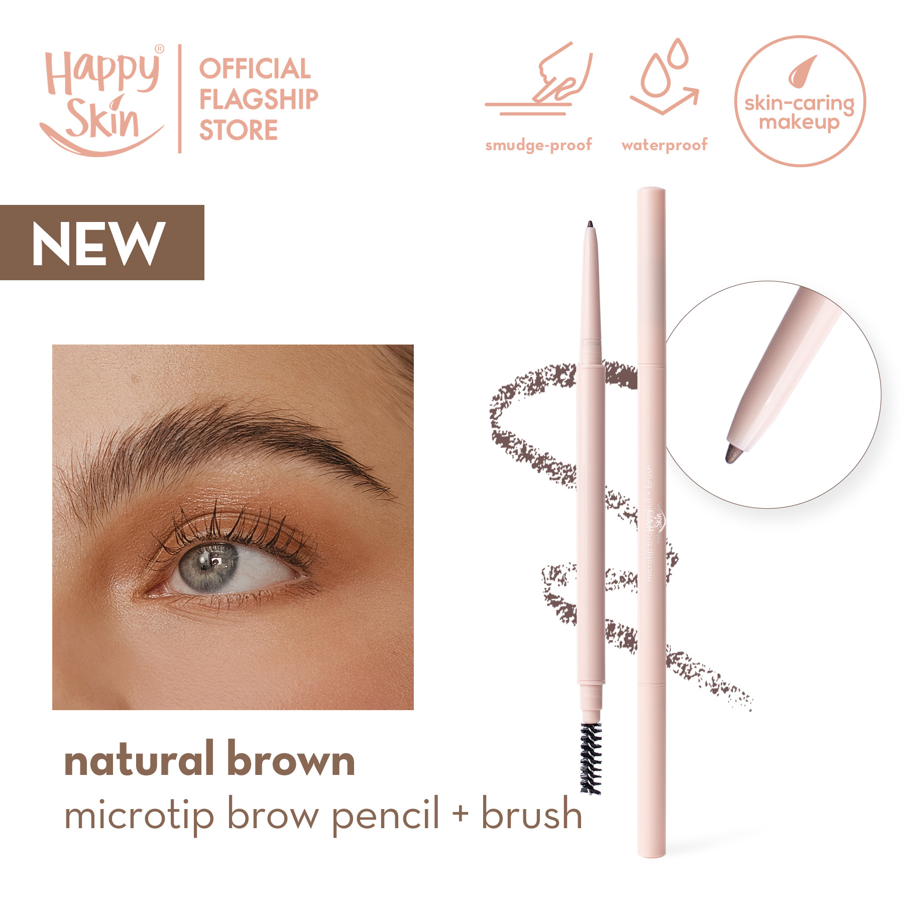 Discount on Happy Skin  shoes - SKU: Happy Skin Holy Grail Microtip Brow Pencil + Brush