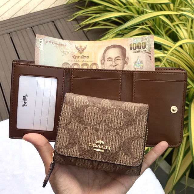 coach trifold wallets for women