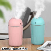 Portable USB Ultrasonic Humidifier with LED Light and Aromatherapy