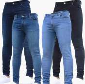 Korean Skinny Stretchable Denim Jeans for Men - 4 Colors