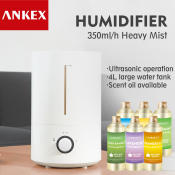 ANKEX HW019 Large Capacity Ultrasonic Humidifier with Aroma Diffuser