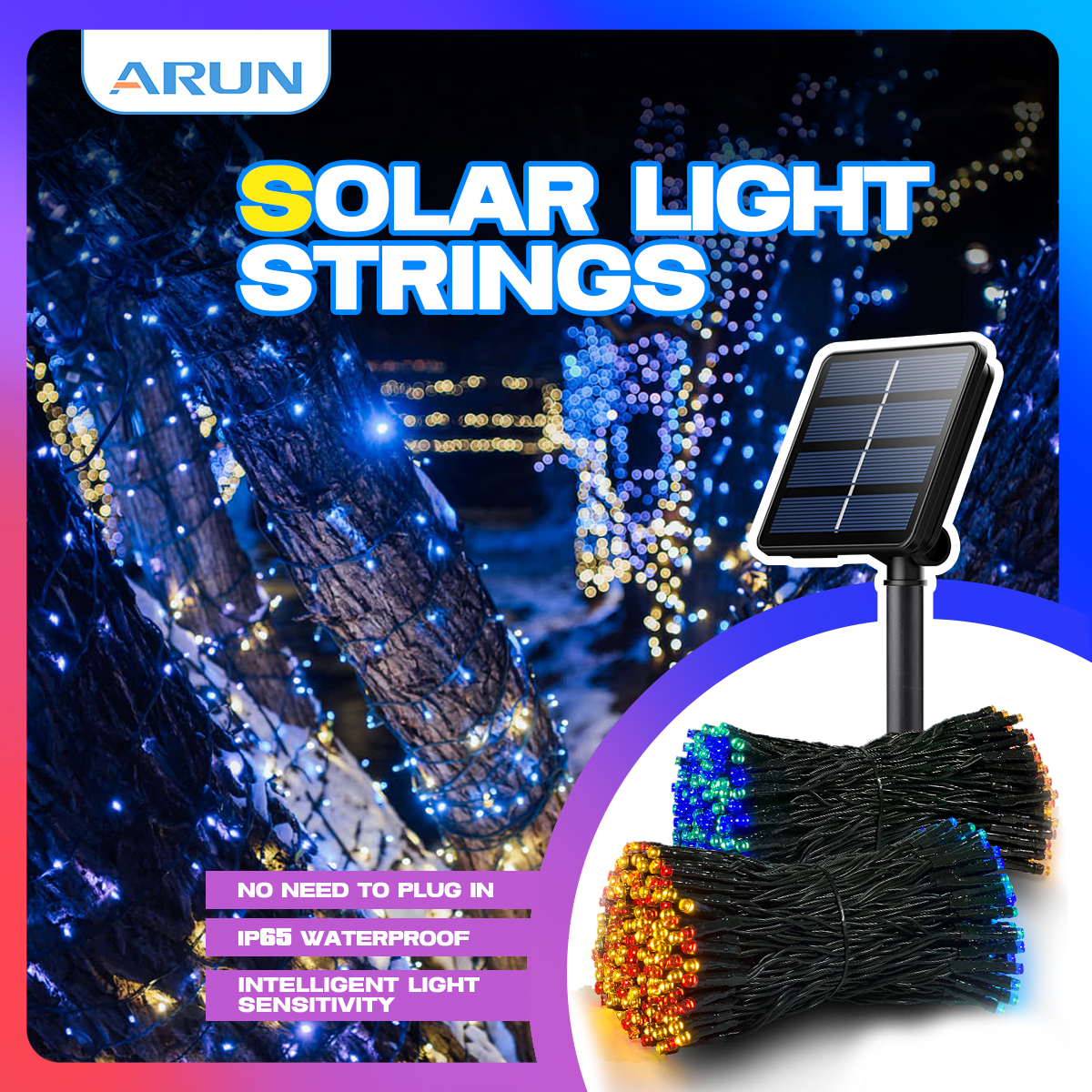 Solar String Lights for Garden, Patio, and Events