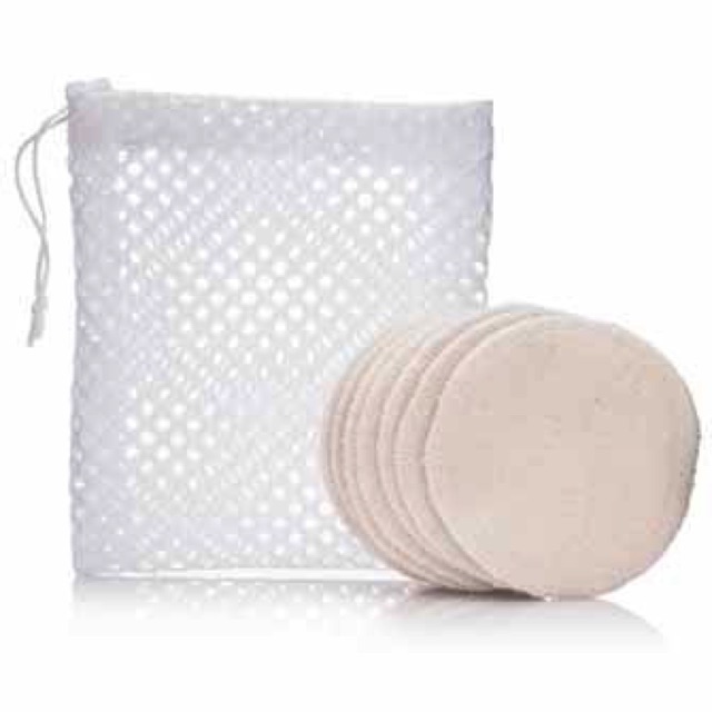 Zerowaste reusable washable cotton pads + wash bag makeup