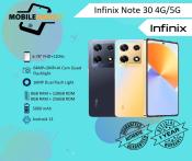 Infinix Note 30 4G/5G NTC, 1 year official warranty