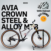 Avia Crown Dual Disc Brake Mountain Bike with Free Helmet