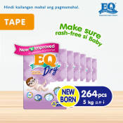 EQ Dry Newborn  - 44 pcs x 6packs  - Tape Diapers